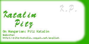katalin pitz business card